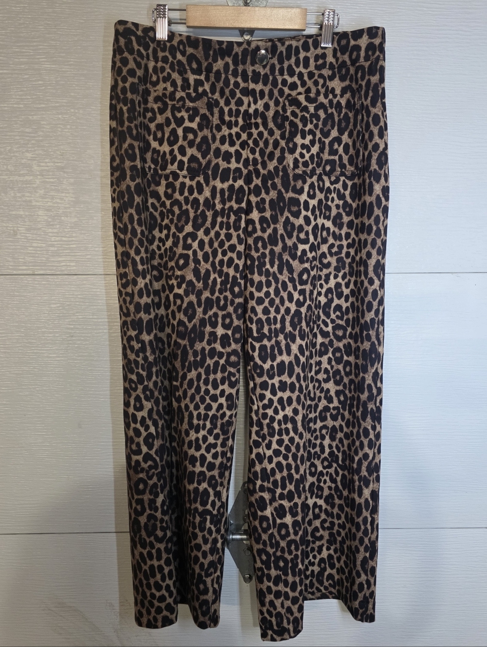 Jules & Leopold Brown and Black Leopard-Print Pants